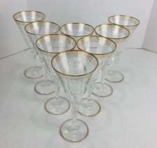 Vtg Art Deco Gilt Ringed Tall