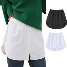 Women Girl Mini Shirt Skirt Layering Extenders Fake Tops Lower Sweep Adjustable