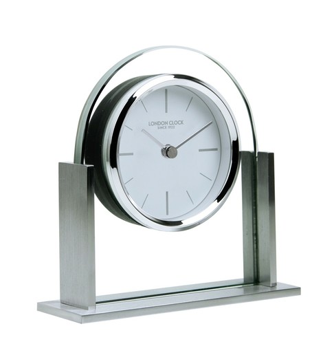 Silver tone brushed metal and - tone,
