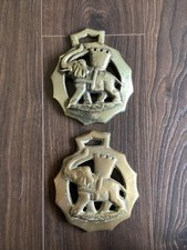 2 x Large Horse Brass Elephant