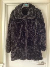 Wallis Ladies “Crushed Fur” Faux Fur Coat. Sz M. BNWOT