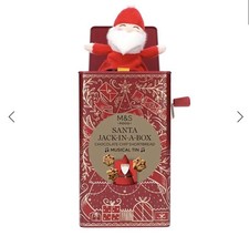 Marks and Spencer Musical Jack In The Box Biscuit Tin with Contents New