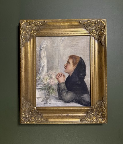 Antique signed oil - antique,