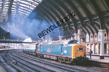 ORIGINAL 35mm SLIDE DELTIC 55021 AT YORK DOWN KINGS CROSS TO EDINBURGH 3/4/1976