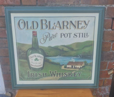 Old Blarney Irish whisky print. Some marks.