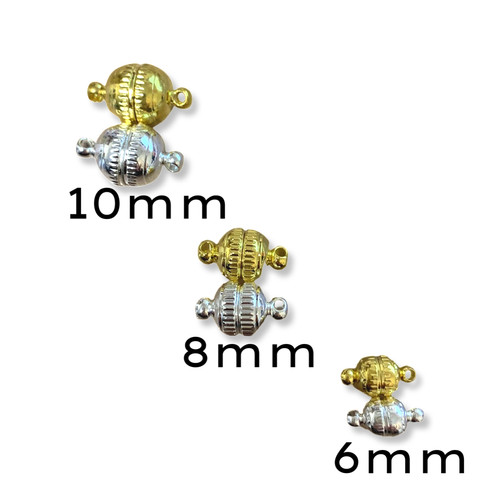 Magnetic round ball - round, clasps