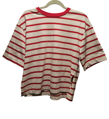 Zara red white striped - white, boxy