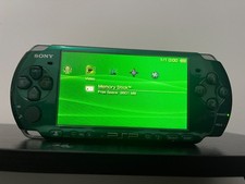 Sony PSP 3000 Slim Spirited Green System New Battery Tested Working B Grade