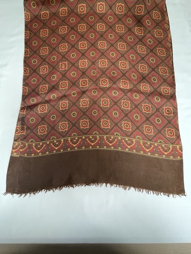 Large vintage printed silk