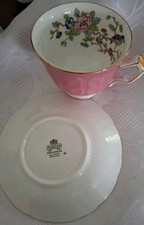 Vintage Aynsley Tea Cup & Saucer - Pink And Gold