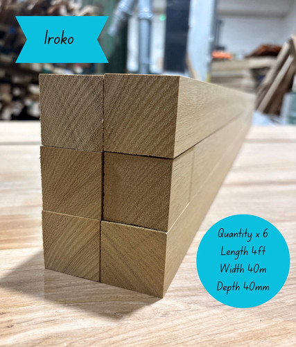 Planed iroko hardwood offcuts - iroko,