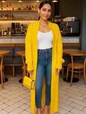 Knitted Cardigan Yellow  Size