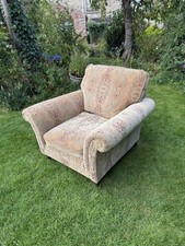 Parker Knoll Burghley Armchair In Medallion Gold Floral Fabric