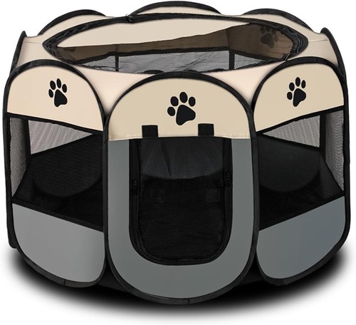 Foldable soft fabric dog - soft, crate