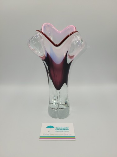 Vintage bohemia glass - glass, vase