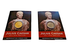 Julius Caesar 2 Roman Coin Packs - Denarius And Aureus (Reproduction)