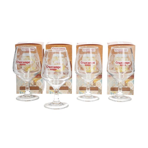 Cruzcampo pint chalice glasses - pint,