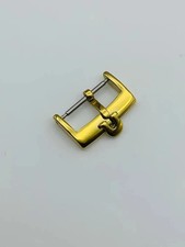 Omega 16mm-18mm Gold Plated omega horse shoe strap buckle,NEW