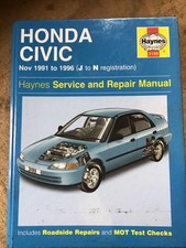 Honda Civic 1991-1996 Haynes Service & Repair Manual