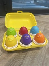 TOMY Play n Learn Hide & Squeak. Toy Eggs. Shape Sorter. Egg Box. 1993.