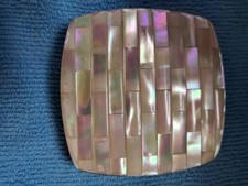 Vintage Regent of London Mother of Pearl Powder Compact with Mirror 63#