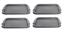 4 x Plastic Silver Rectangle