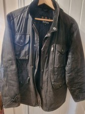  BARBOUR SAPPER WAX JACKET SIZE S BLACK