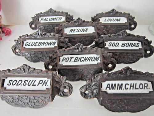 1800s apothecary drawer pulls - 1800s,