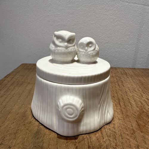 Partylite owls tree stump - a,