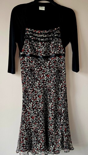 Kaliko silk floral dress - dress, black