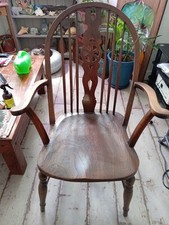 Victorian Eml and Ash Wheel Back  Wooden Chair 1850s