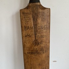 Vintage Nicolls The Hammond Autograph Cricket Bat