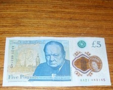 Aa21 five pound note - ,