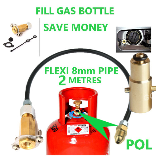 Metres flexi pipe refill gas - pipe,
