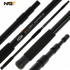 NGT XPR Long 3m Telescopic Screw Fix Net Handle Pole Carp Coarse Fishing 3pc