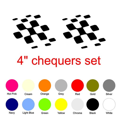 Chequers vinyl stickers - chequers, 4"