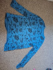 Blue grafiti pyjama for - grafiti, pyjama.