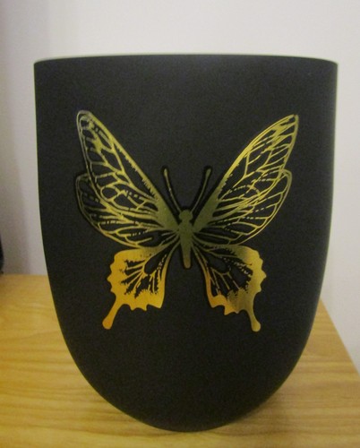 Hestia glass vase black - glass, with