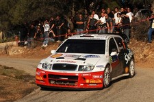 Jan Kopecky (CZE) Skoda Fabia WRC on stage 13 2007 WRC Rally Car Old Photo