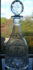 Webb - Decanter - Fruiting Vine Engraved - Etched "Sherry" - Signed