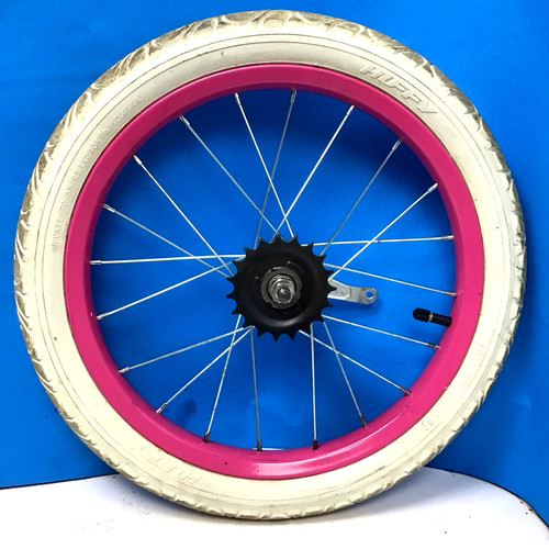 Bicycle rear pink wheel - 16",
