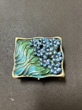 Vintage enamel trinket - enamel, box