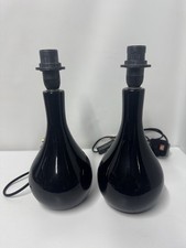 Pair of Black Gloss Ceramic