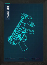 HK MP5K Gun Framed Wall Art