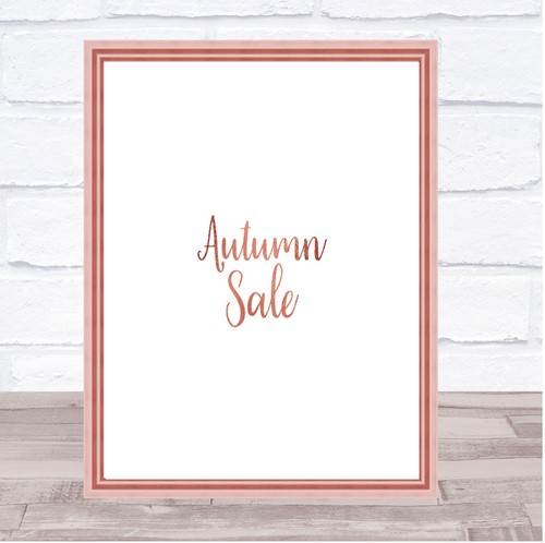 Autumn sale quote print poster - sale,