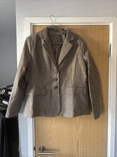 Ladies Brown Tweed Hunting Jacket Size 18