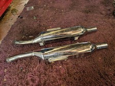Triumph Scrambler T100 2016-17 Exhaust Silencers PAIR T2205500 T2205505 #VUE