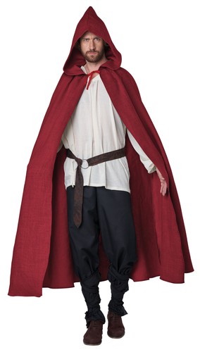 Hooded cloak adult renaissance - hooded,