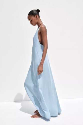 New zara flowing light blue - new,