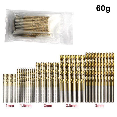 50pcs titanium coated twist - titanium,